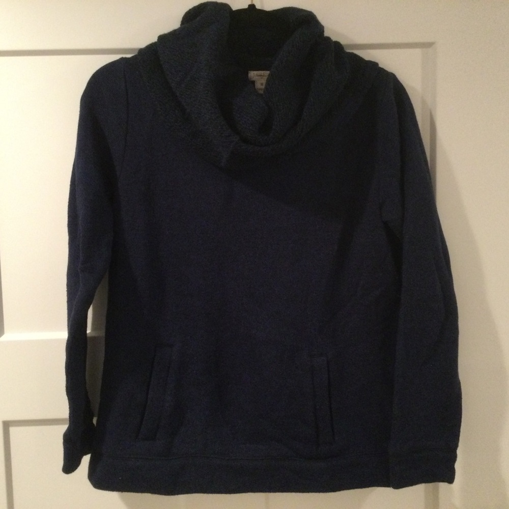 J Crew Wool Blend Cowl Neck Sweatshirt
